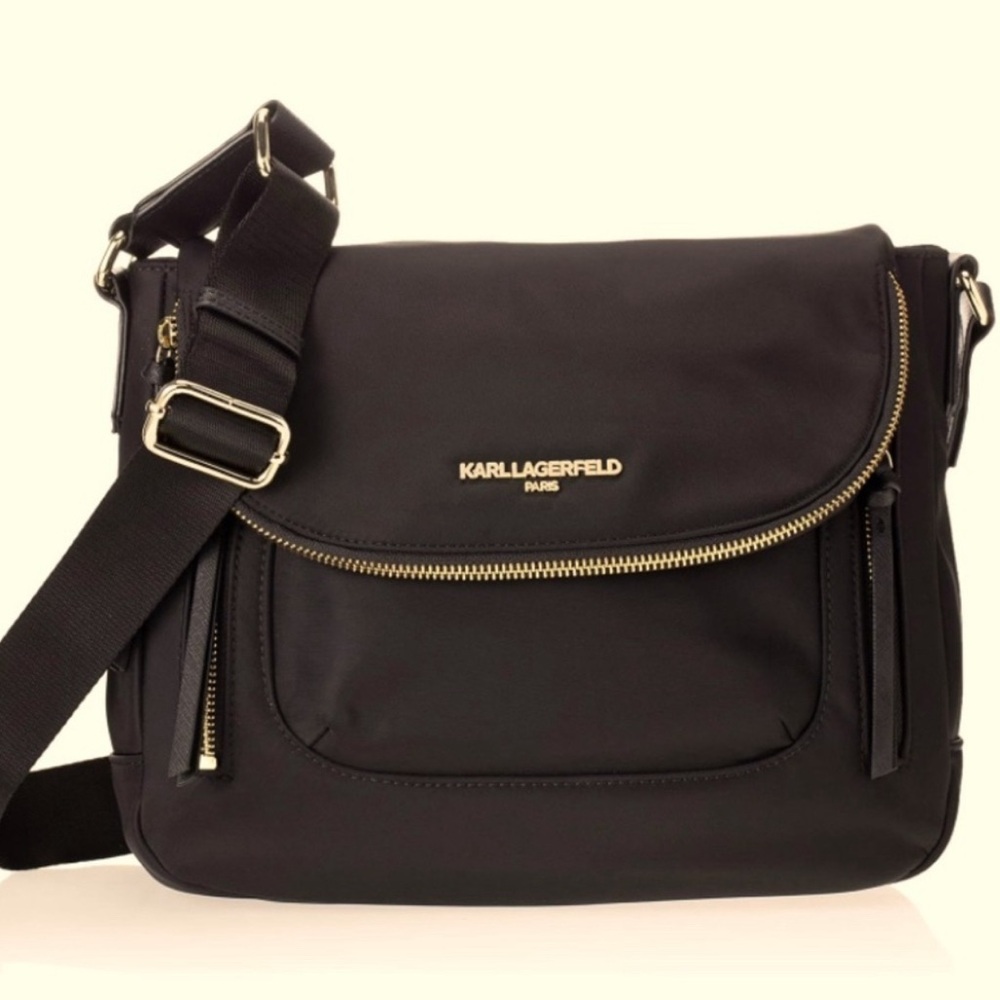 NWT KARL Largerfeld Black Messenger Bag